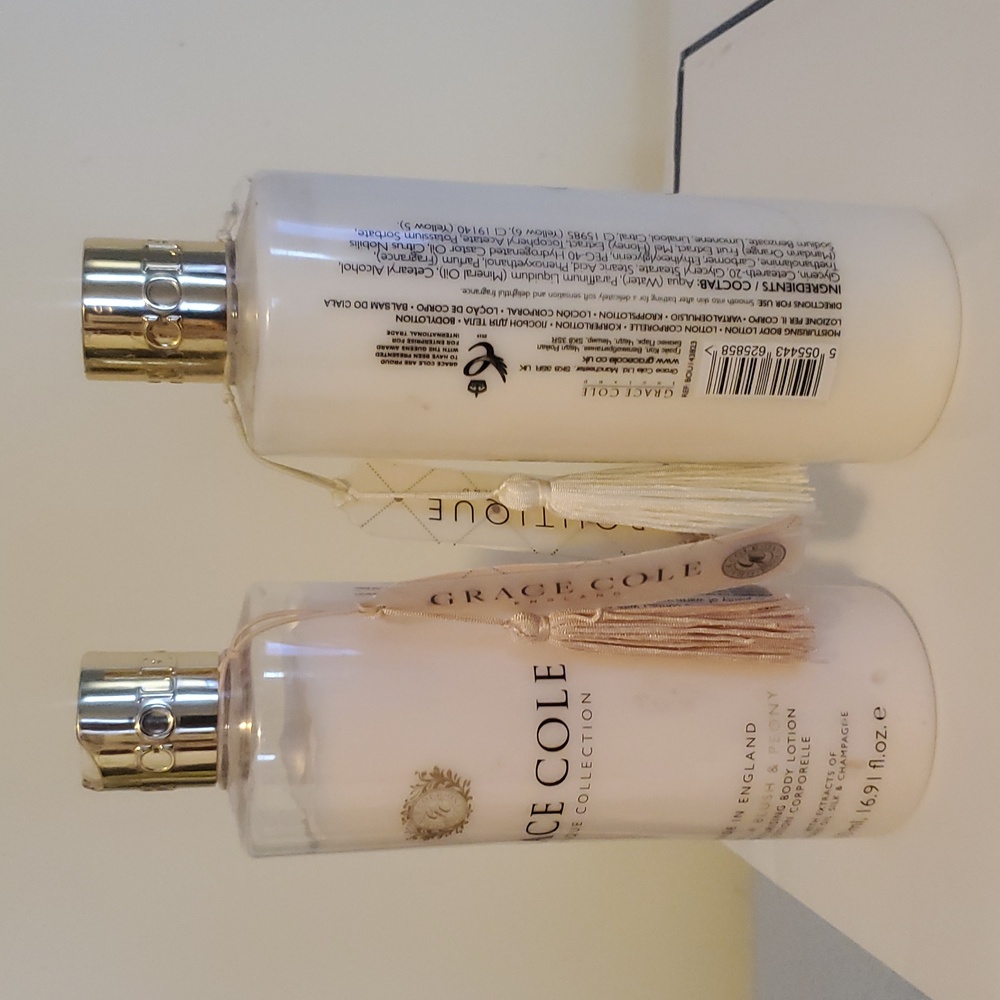 Lot 2pc GRACE COLE Vanilla Blush & Peony / Nectarine Bloss Hand Lotion 16.9 Oz. - Picture 8 of 12